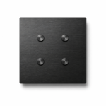 Interrupteur Vintage CNC 4 Boutons – Aluminium Brossé Noir Dry Contact
