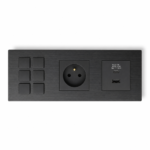 Panneau Tête de Lit Connecté – Lumi Metal Series | 6 Boutons + Prise + USB Dry Contact