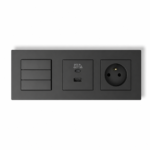 Panneau Tête de Lit Smart – Lumi Metal Series | 3 Boutons Dry Contact + Prise + USB