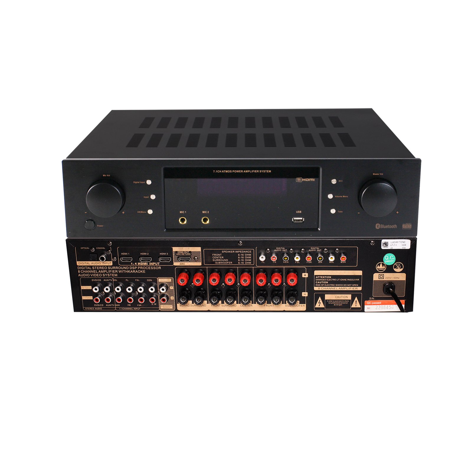 LT-7.1-6 Amplificateur Home Cinéma 7.1 HDMI 4K & Karaoké – Ben & Fellows LT-7.1 – Image 1